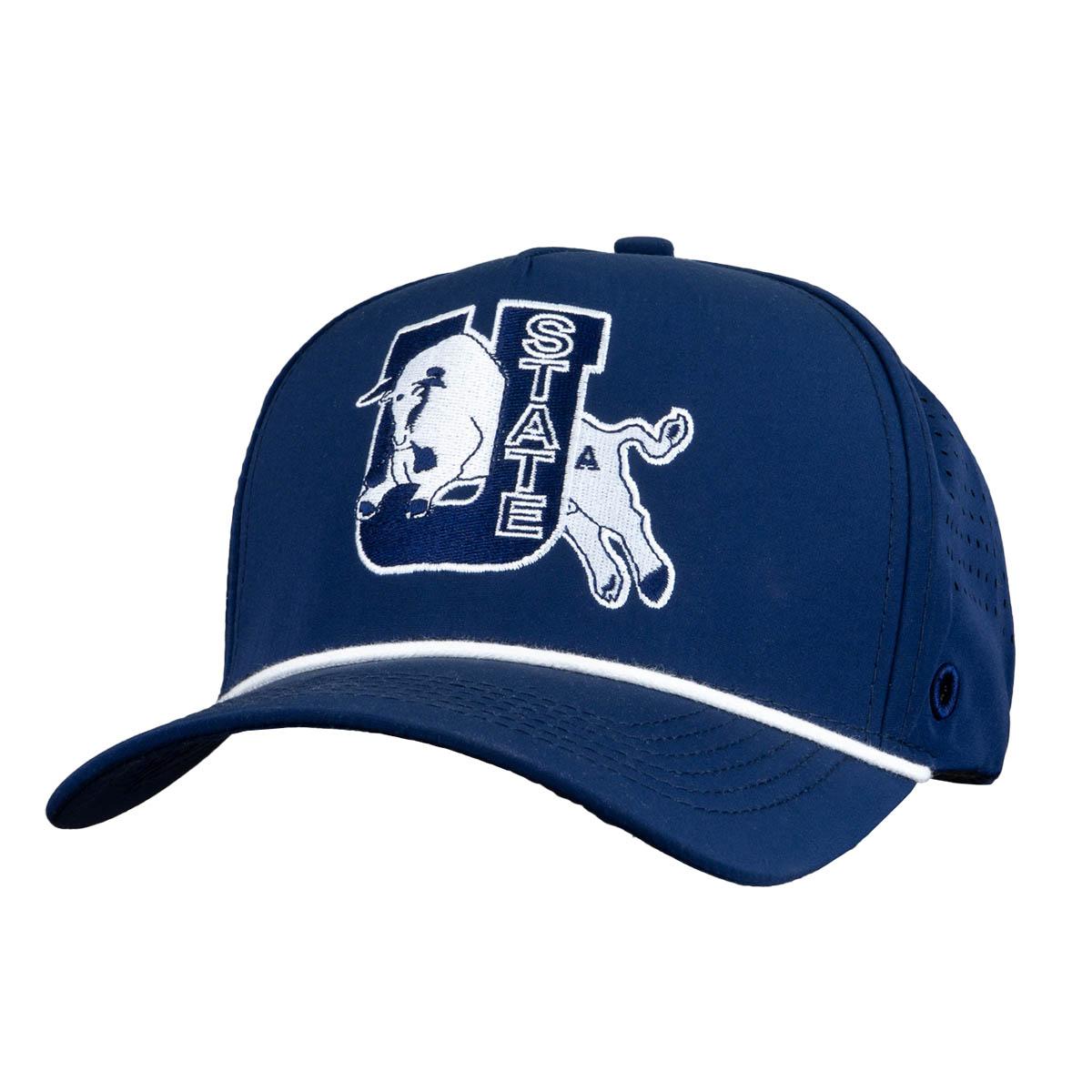 Woodn Grail navy utah state retro bull perforated golf tee holder cap?resizeid=2&resizeh=300&resizew=300